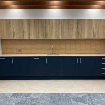 Blue And Oak Kitchen Image 12