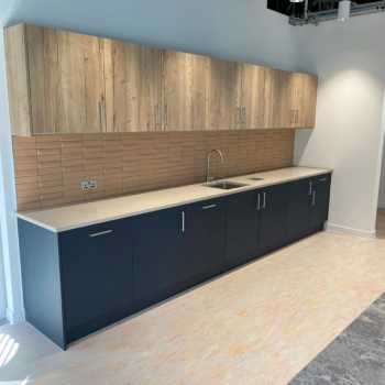 Blue And Oak Kitchen Image 5