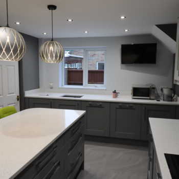 Light Dust Grey Shaker Quatz Worktop 7