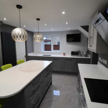 Light Dust Grey Shaker Quatz Worktop 8