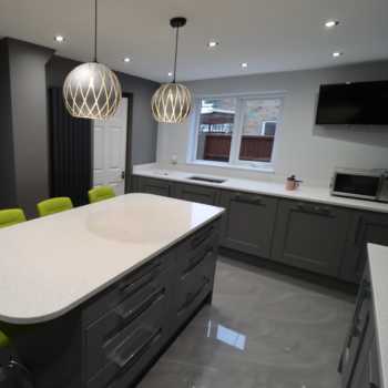 Light Dust Grey Shaker Quatz Worktop 9 1