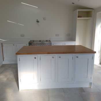 White Framed Kitchen Quartz Wood Tops 2